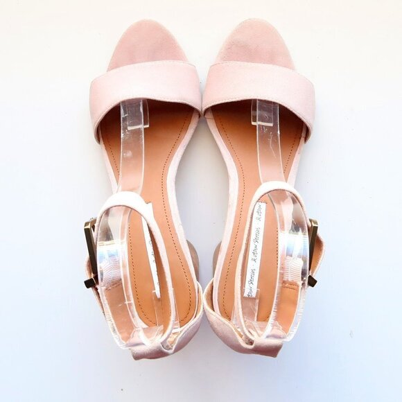 & Other Stories Pale Pink Cylinder Heel Ankle Strap Open Toe Sandals Summer Shoe - Picture 4 of 16